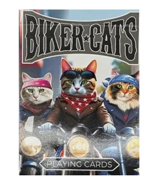 Biker Cats Playing Cards