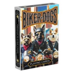 Biker Dogs Playing Cards