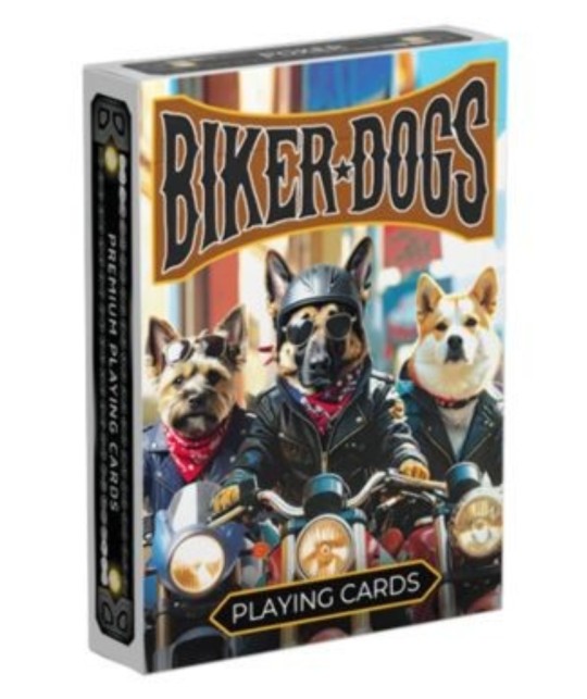 Biker Dogs Playing Cards