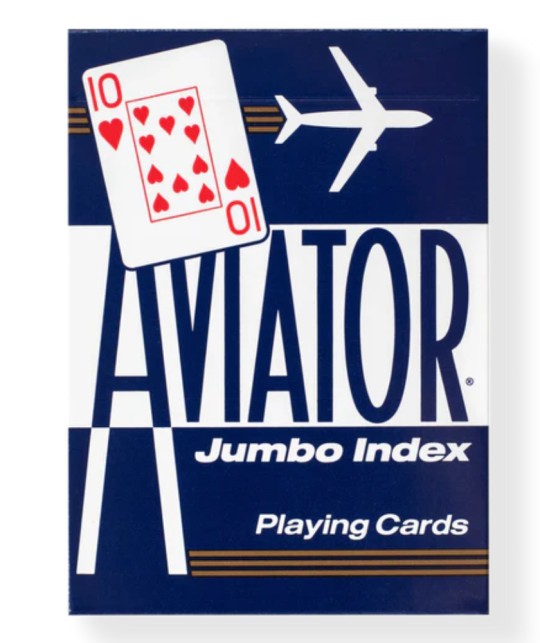 Aviator Jumbo Index Poker Size Blue Cutie