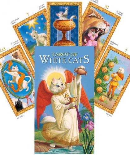 Tarot Of White Cats cards deck Lo Scarabeo