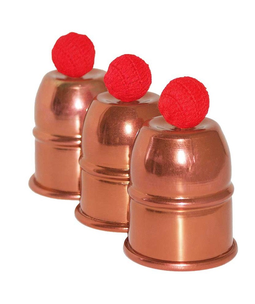 Cups and Balls Alluminum Culoare Copper (aramiu) Jucarie si Magie