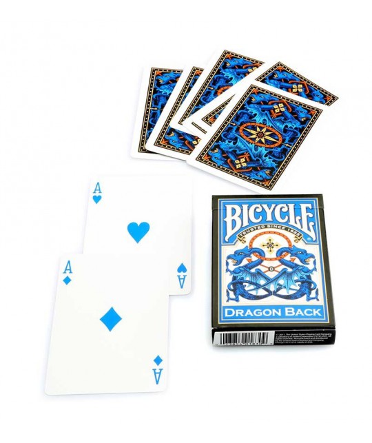 Bicycle Dragon Back Blue Carti de Joc