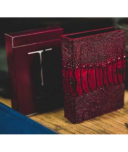 Ostrich Grain Leather Clip...