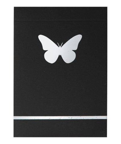Butterfly Black Silver Gilded Marked - carti de joc