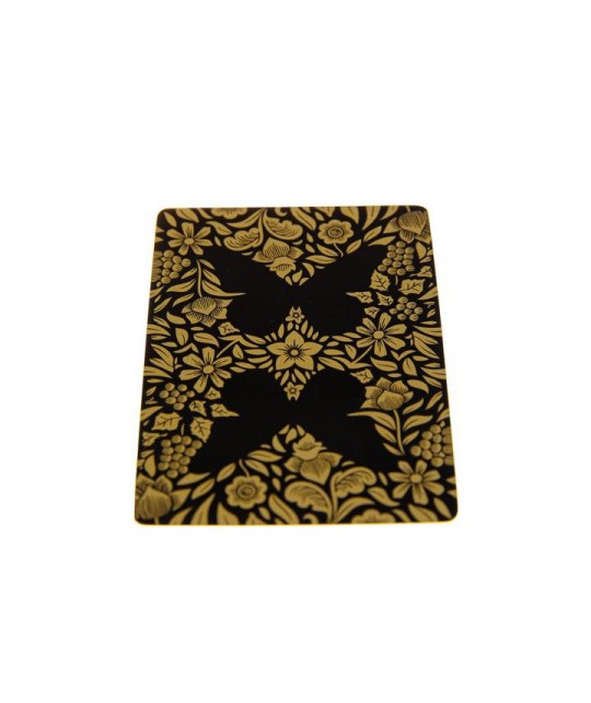 Butterfly Black Gold Gilded Marked Carti de Joc