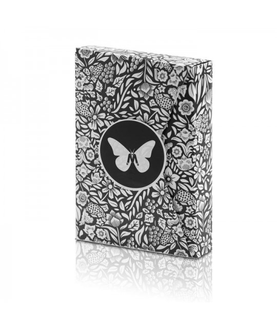 Butterfly Black - White Gilded Marked Carti de Joc