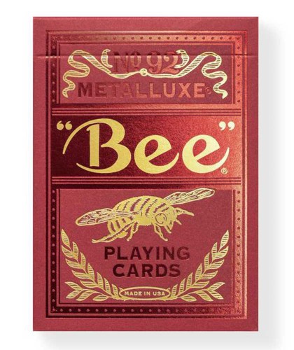 Bee Red MetalLuxe Carti de Joc