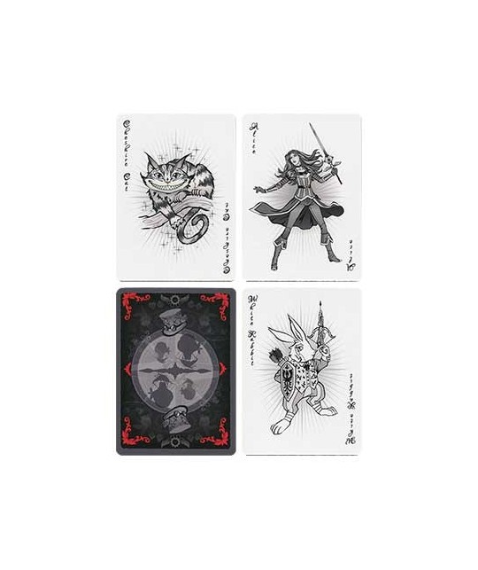 Alice of Wonderland Silver Playing Cards