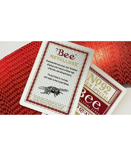 Bee Red MetalLuxe Carti de Joc