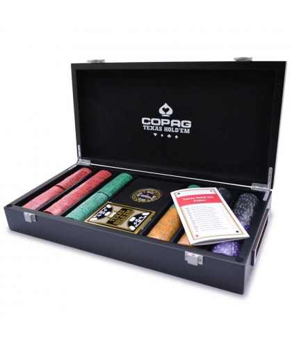 Set de Poker de Lux Set COPAG 300 Jetoane din lut, cutie din lemn
