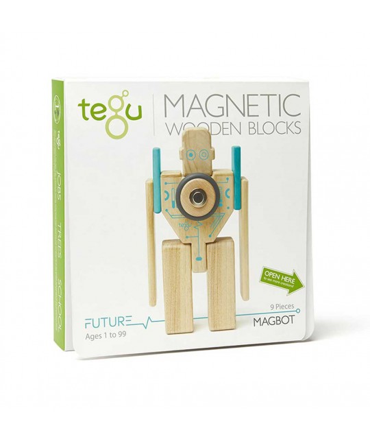 Magbot, set din lemn magnetic Tegu