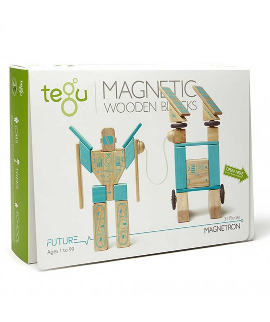 Magnetron, set din lemn magnetic Tegu