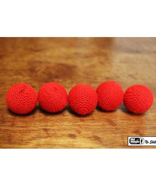 Crochet 5 Ball combo Set 1 inch rosu by Mr. Magic