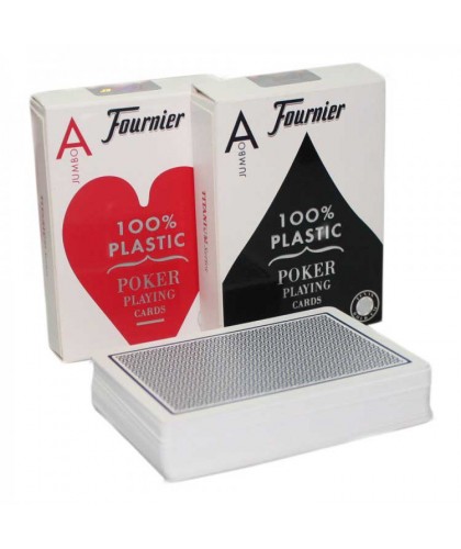 Set 2 pachete carti de joc poker, Fournier 2800, 100% Plastic